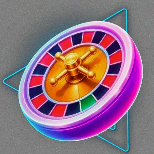 Neon roulette wheel