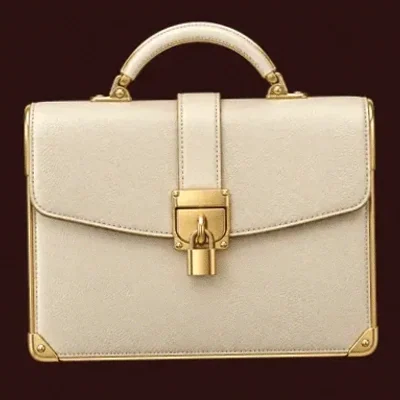 Locked leather briefcase — Mate