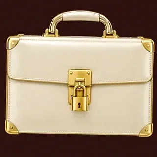 Locked leather briefcase — Mate