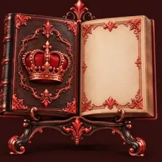 Ornate open book — Mate