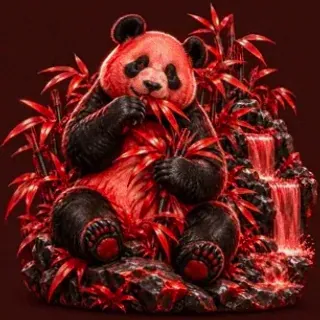 Panda eating bamboo — Mate